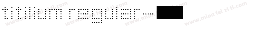 titilium regular字体转换